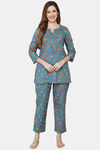Shararat Cotton Pyajama Set - Light Blue — thumbnail 6